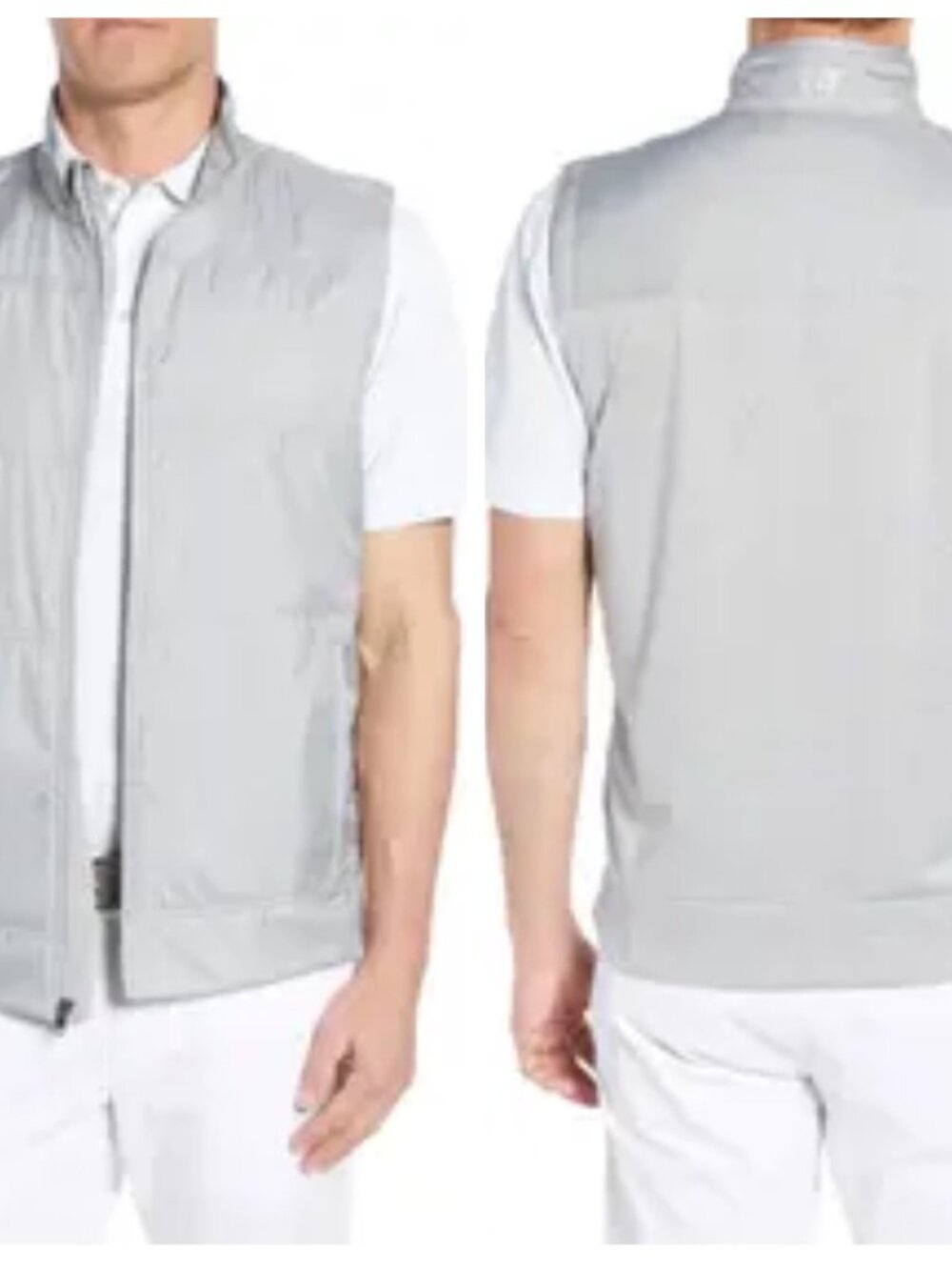 Cutter & Buck Stealth Hybrid Quilted Full Zip Vest in gray